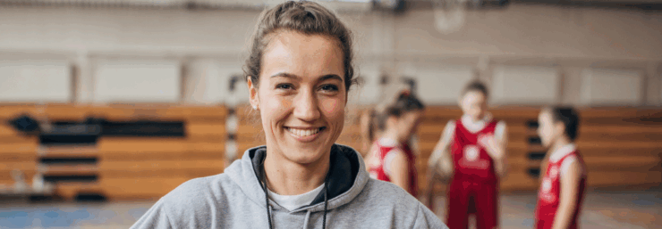 female PE teacher in London